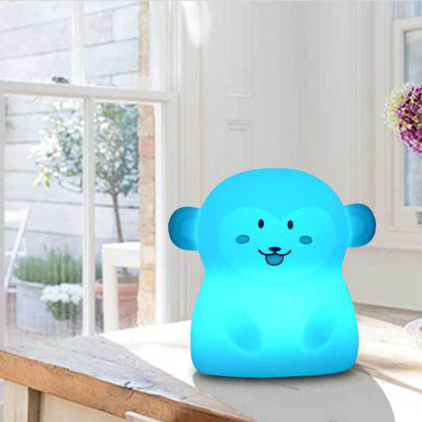 Creative Monkey Silicone Charge Pat LED Lampe de Table Veilleuse 