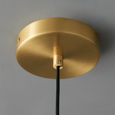 Nordic Luxury Walnut Brass Column 1-Light Pendelleuchte 