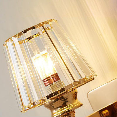 Modern Minimalist Oval Cylinder Hardware Crystal 1-Light Wall Sconce Lamp For Bedroom