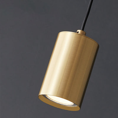 Nordic Minimalist Copper Column Mini 1-Light Pendant Light