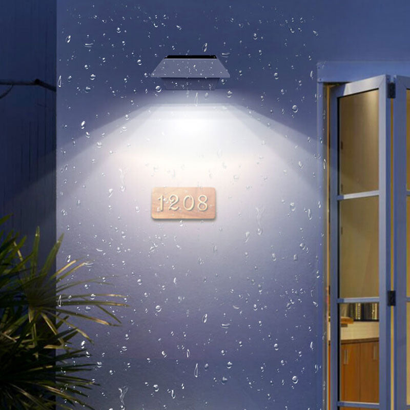 Solar UFO Shape Design Fence Light LED Outdoor Wall Sconce Lamp