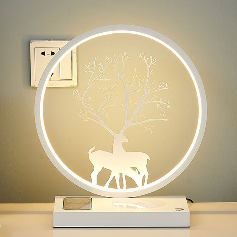 Creative Iron Aluminum LED Wireless Charging Bluetooth Speaker Table Lamp