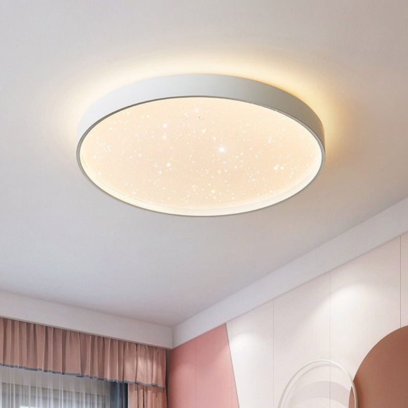 Minimalist Creative Star Empty Circular LED Iron Flush Mount Ceiling Light