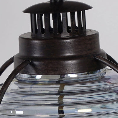 Vintage Eisen Glas Pferd Lampe Design Stoff 1 - Leichte Tischlampe