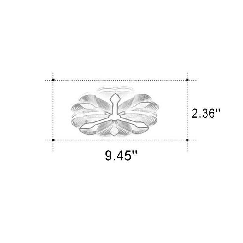 Plafonnier semi-encastré à LED en acrylique, motif floral créatif moderne 