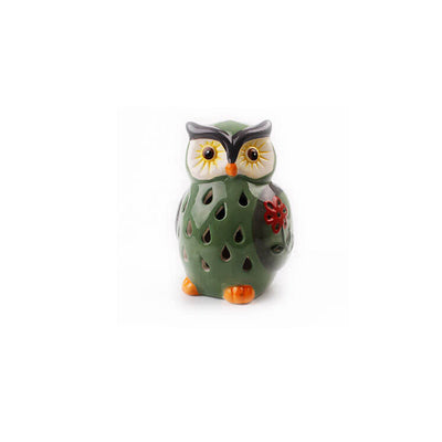 Creative Solar Ceramic Owl Outdoor LED Decorative Light