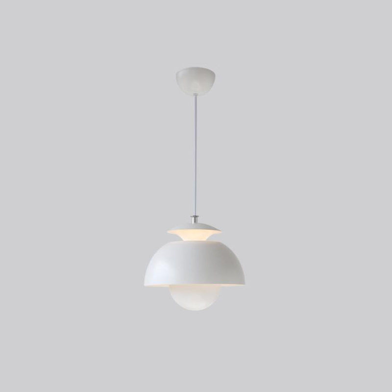 Lampe suspendue LED en aluminium et fer de couleur unie, minimaliste et moderne 