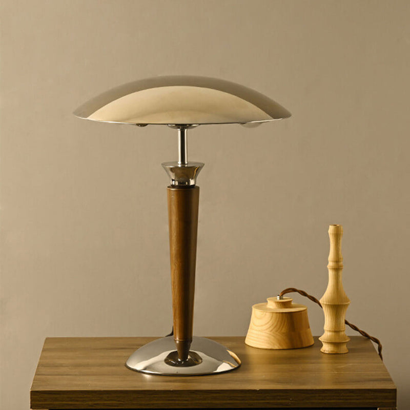 Lampe de table à 1 lumière minimaliste japonaise en bois massif 