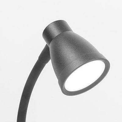 Moderne tragbare LED-Tischlampe Typ C aus schwarzem Metall