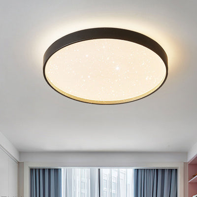 Minimalist Creative Star Empty Circular LED Iron Flush Mount Ceiling Light