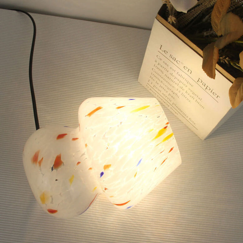 Moderne gefärbte Tintenglas-Pilzflasche 1-Licht-Tischlampe 