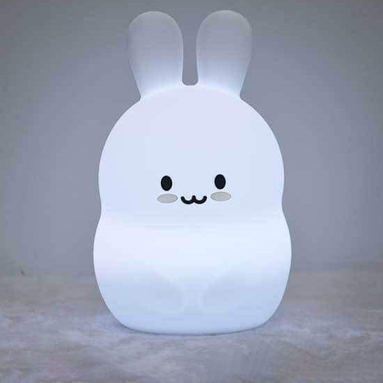 Lampe de Table LED USB en Silicone, lapin mignon et créatif moderne, veilleuse 