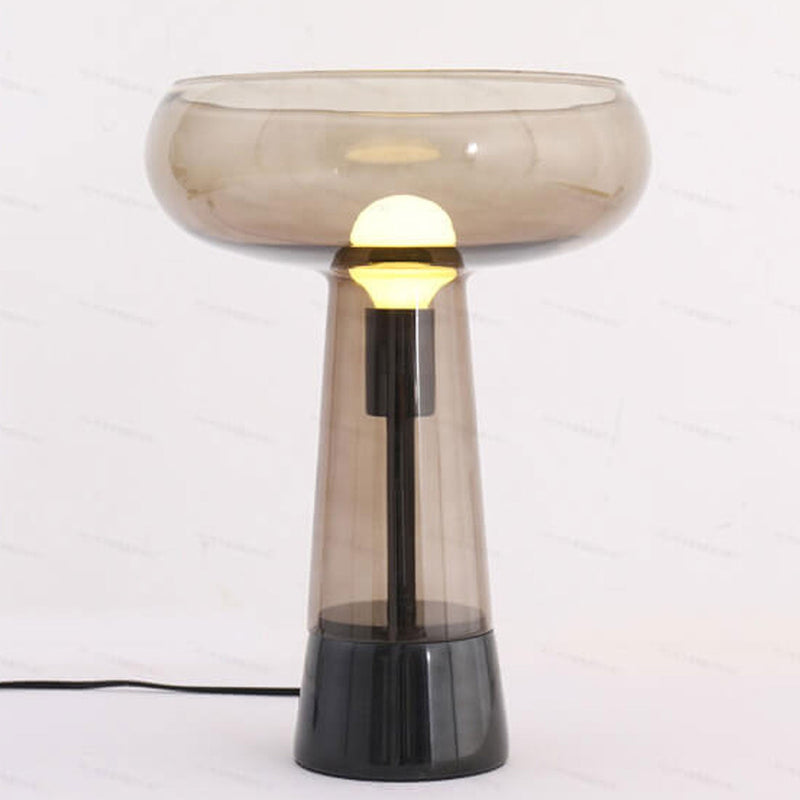 Einfache kreative LED-Tischlampe aus Glasmarmor 