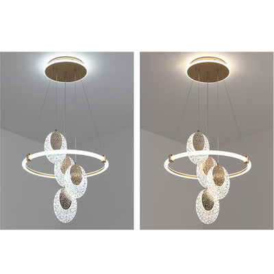 Nordic Light Lustre de luxe en fer forgé à 3/4 lumières pour îlot LED 