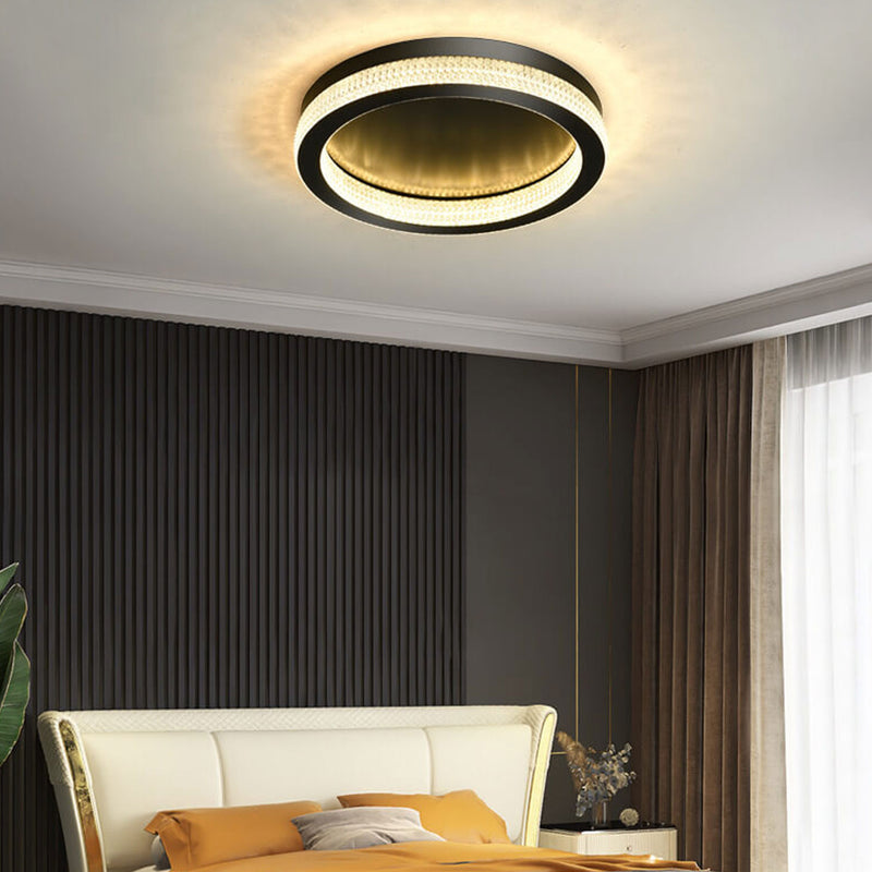 Nordic Iron Acrylic Round  LED Flush Mount Ceiling Light