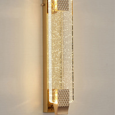 Modern Luxury Bubble Crystal Square Alloy LED Wall Sconce Lamp