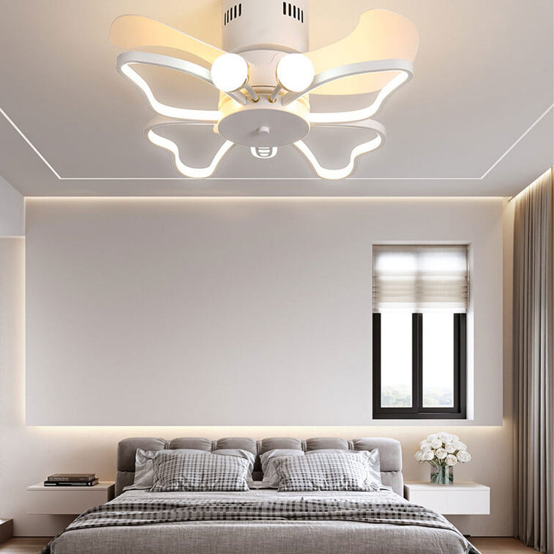 Nordic Creative Butterfly Shape LED Semi-Flush Mount Deckenventilator Licht