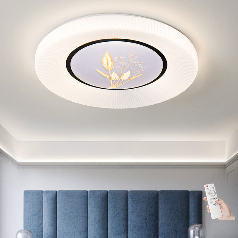 Modern Minimalist Round Painted Acrylic LED Flush Mount Ceiling Light