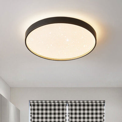 Minimalist Creative Star Empty Circular LED Iron Flush Mount Ceiling Light