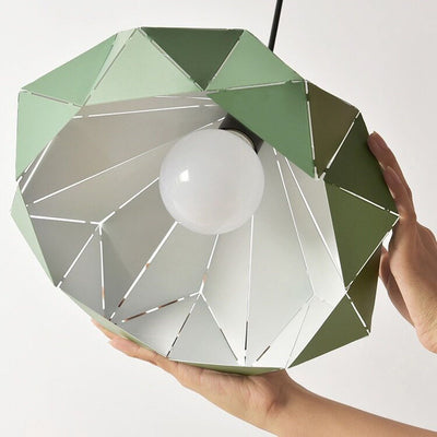Luminaire suspendu à 1 lumière en métal de forme géométrique Nordic Macaron 