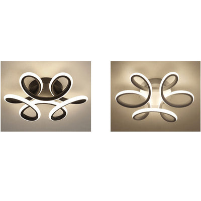 Modern Creative Curve Flower Shape LED Flush Mount Ceiling Light