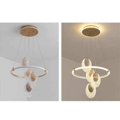 Nordic Light Lustre de luxe en fer forgé à 3/4 lumières pour îlot LED 