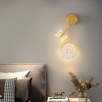 Creative Modern Acrylic Butterfly Star Design LED Wall Sconce Lamp