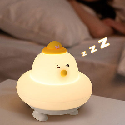 Lustige Silikon Little Cute Chicken Pat Pat Nachtlicht LED Tischlampe