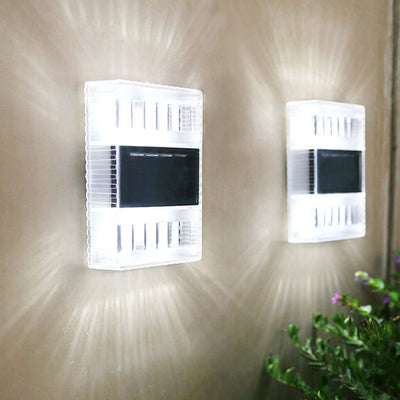 Applique murale solaire carrée haut et bas à LED, luminaire décoratif d'extérieur, idéal pour un jardin ou un jardin 