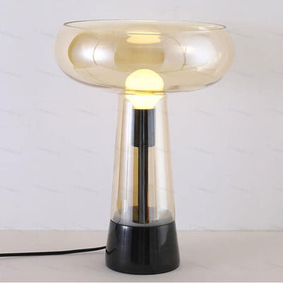 Einfache kreative LED-Tischlampe aus Glasmarmor 