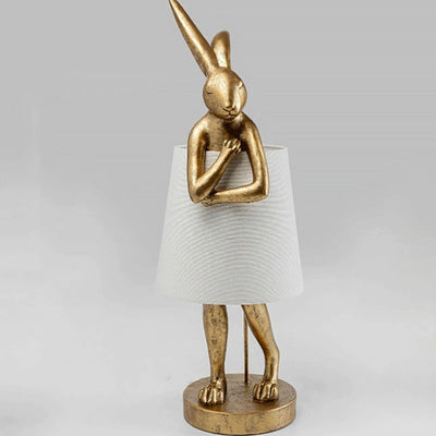 Nordic Apron Rabbit Harz 1-flammige Tischlampe