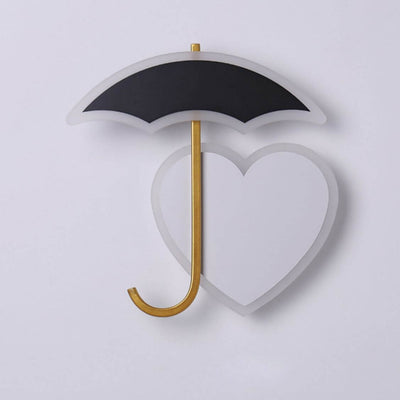 Nordic Creative Umbrella Heart Acrylic LED Wall Sconce Lamp