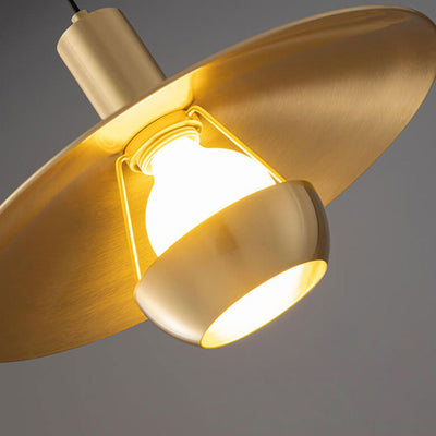 Nordisches minimalistisches Messing-Fliegende-Untertassen-Design 1-Licht-Pendelleuchte