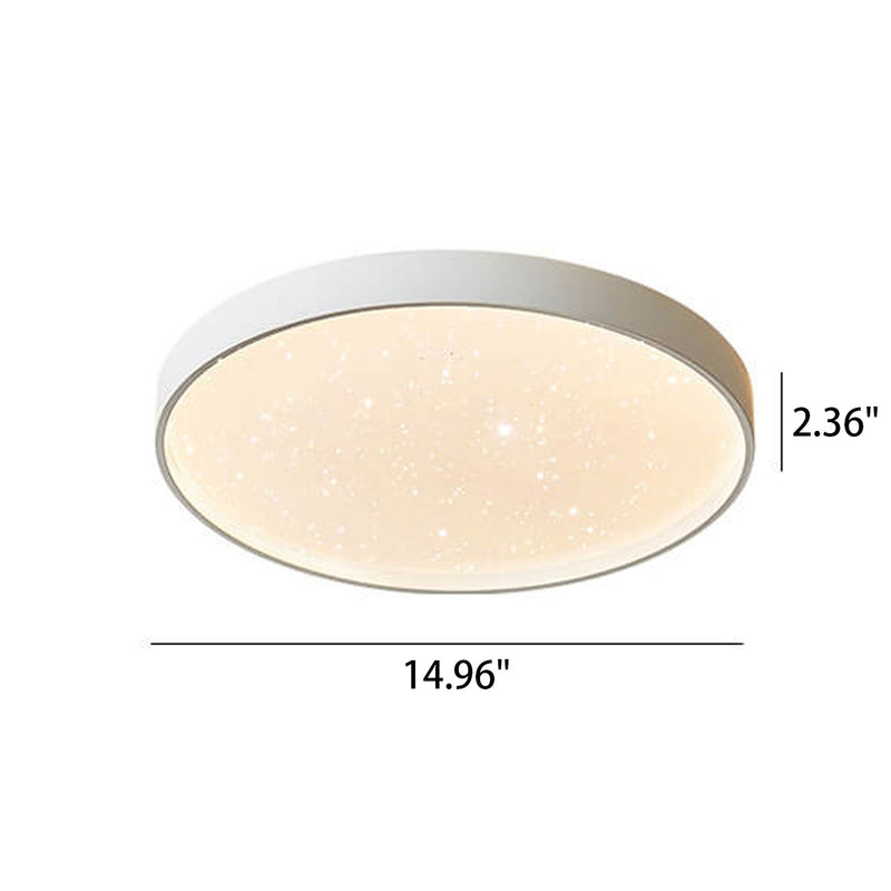 Minimalist Creative Star Empty Circular LED Iron Flush Mount Ceiling Light