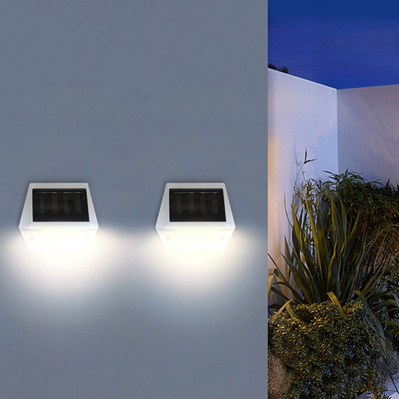 Outdoor Waterproof Plastic Solar LED Garden Wall Sconce Lamp