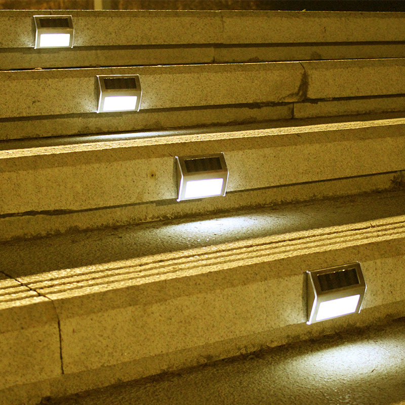 Solar-Edelstahl-LED-im Freien wasserdichte Treppenhaus-Zaun-Wand-Leuchter-Lampe 