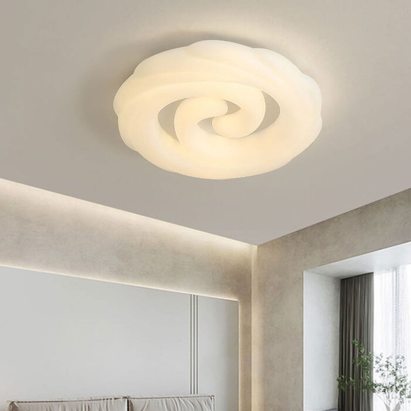 Nordic Minimalist Floral Hardware LED Flush Mount Ceiling Light