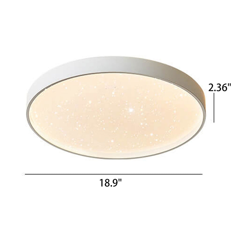 Minimalist Creative Star Empty Circular LED Iron Flush Mount Ceiling Light