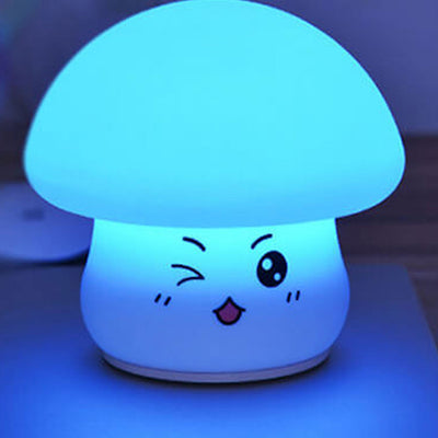 Kreative Cartoon-Pilz-Silikon-Nachtlicht-LED-Tischlampe
