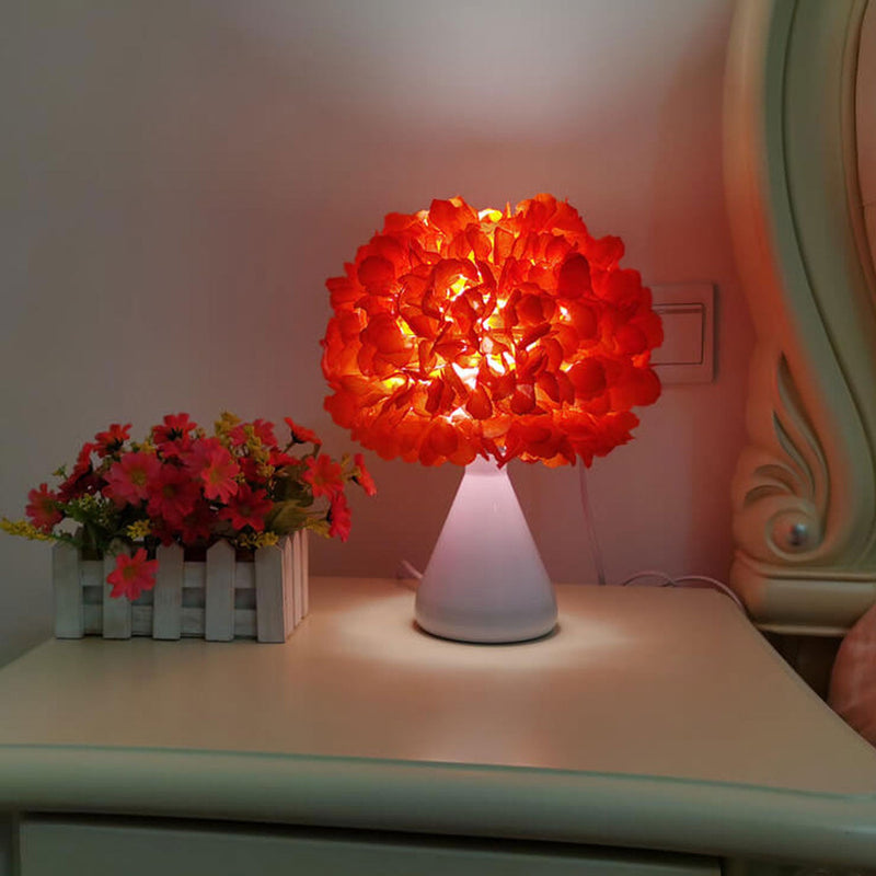 Stoff Simulation Kürbis Blumenstrauß Design 1-Licht Tischlampe 