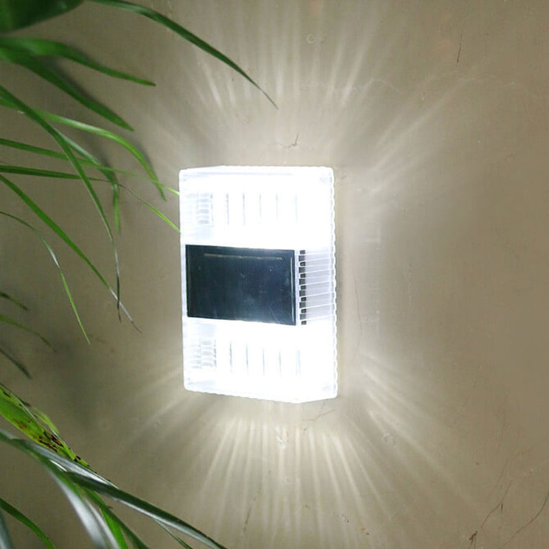 Applique murale solaire carrée haut et bas à LED, luminaire décoratif d&