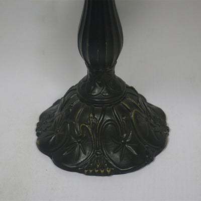 European Vintage Tiffany Resin Zinc Alloy Glass 1-Light Table Lamp