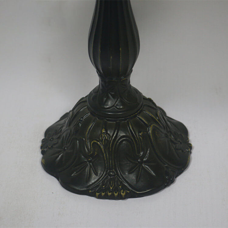 European Vintage Tiffany Resin Zinc Alloy Glass 1-Light Table Lamp