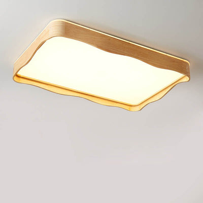 Moderne rechteckige Gummibaum-Acryl-LED-Unterputzbeleuchtung mit minimaler Welle