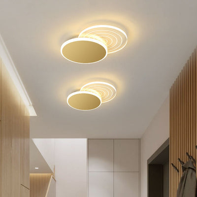 Moderne leichte Luxus-Geometrie-Eisen-Acryl-LED-Unterputzbeleuchtung