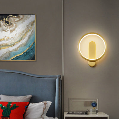Creative Brass Circle LED Luxury Wall Sconce Lamp