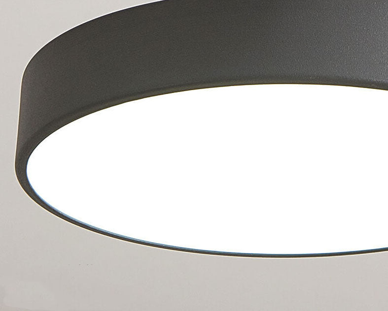 Luminaire suspendu LED à 1 lumière en forme de tambour en métal minimaliste nordique 