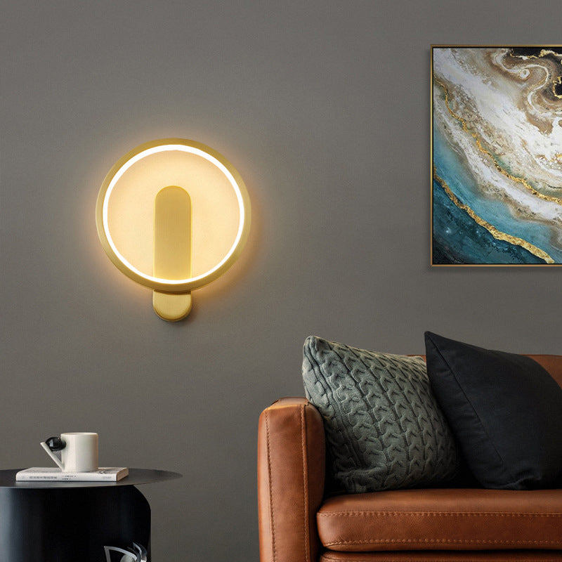 Creative Brass Circle LED Luxury Wall Sconce Lamp