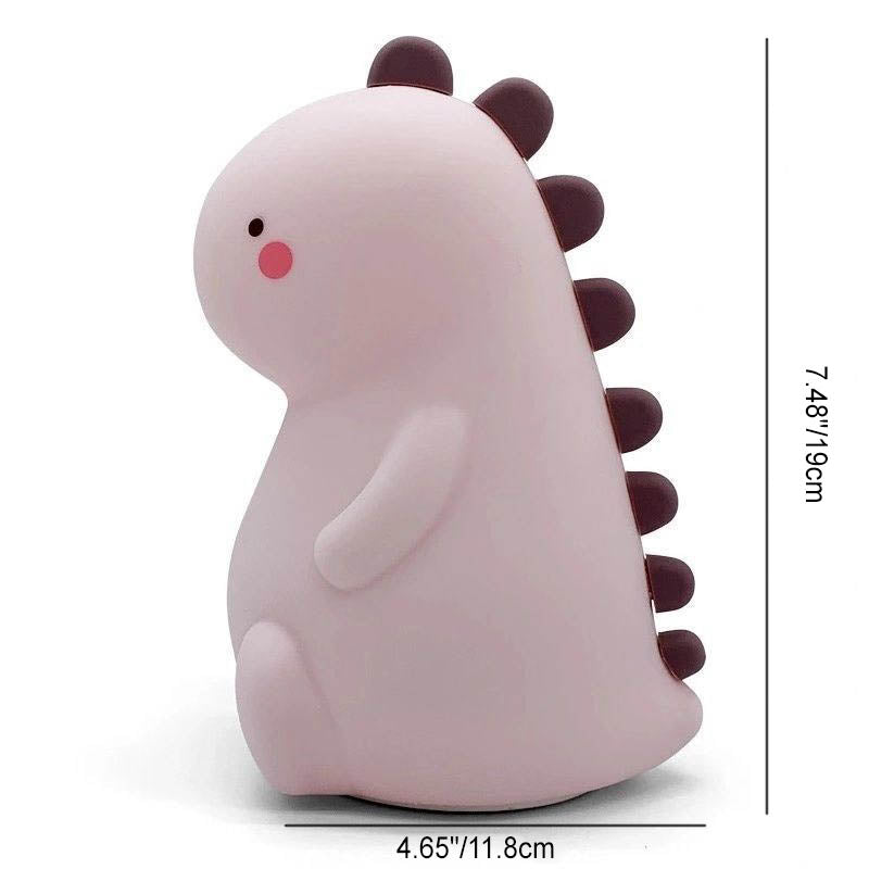 Modern Cartoon Dinosaur Silicone ABS USB LED Night Light Table Lamp