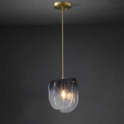 Post-modern Creative Gradient Smoke Gray Glass 1-Light Pendant Light